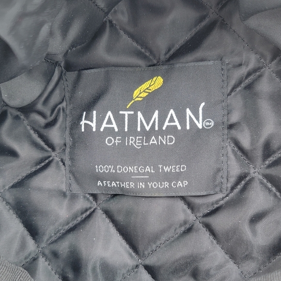 Hatman of Ireland Donegal Tweed Patch Flat Cap NWT #1982 - Picture 10 of 13